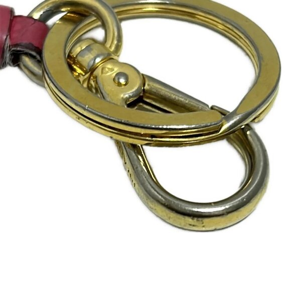 PRADA - Gold Pink Hardware Leather Bag Charm - Picture 5 of 5